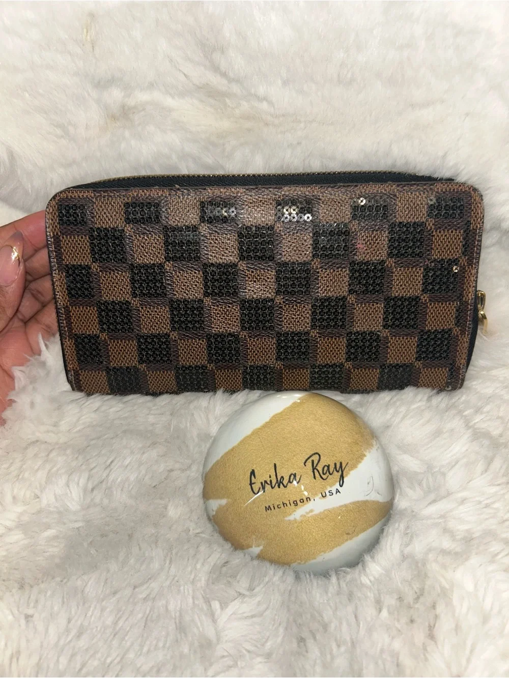 Louis Vuitton Damier Paillettes Zippy Wallet- LIMITED EDITION